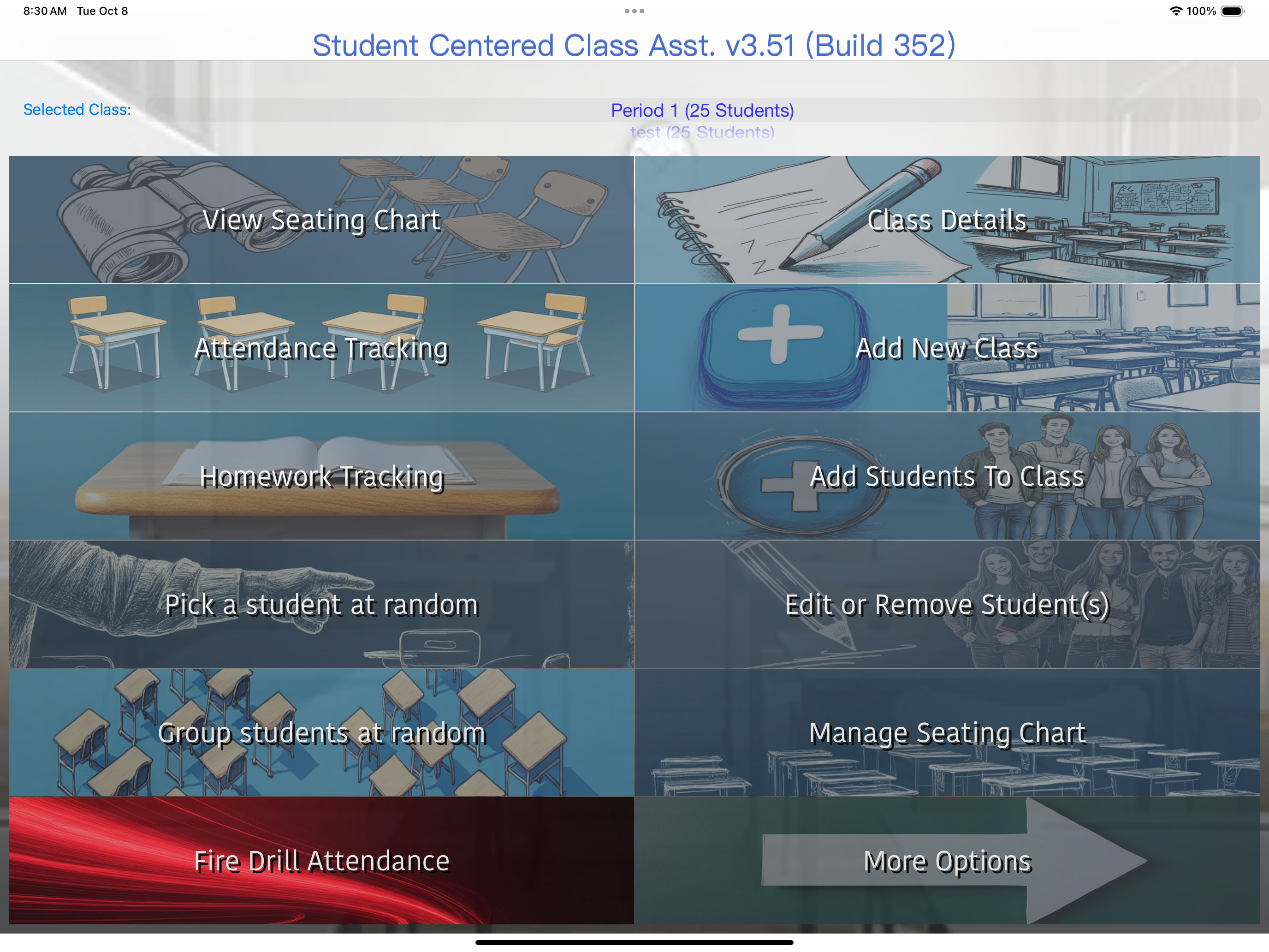 SampleiPad App Menu 1 Image